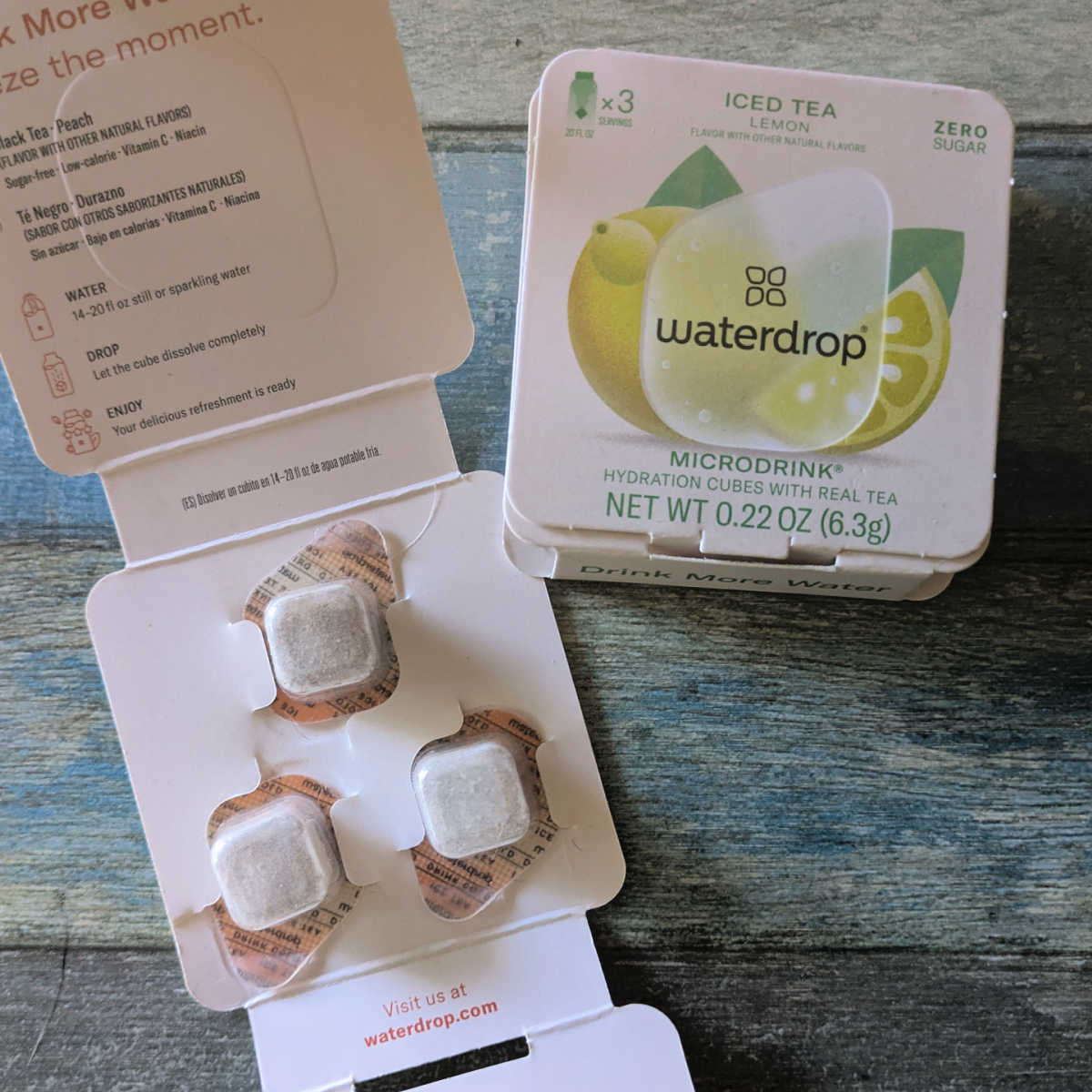 lemon iced tea waterdrop hydration cubes
