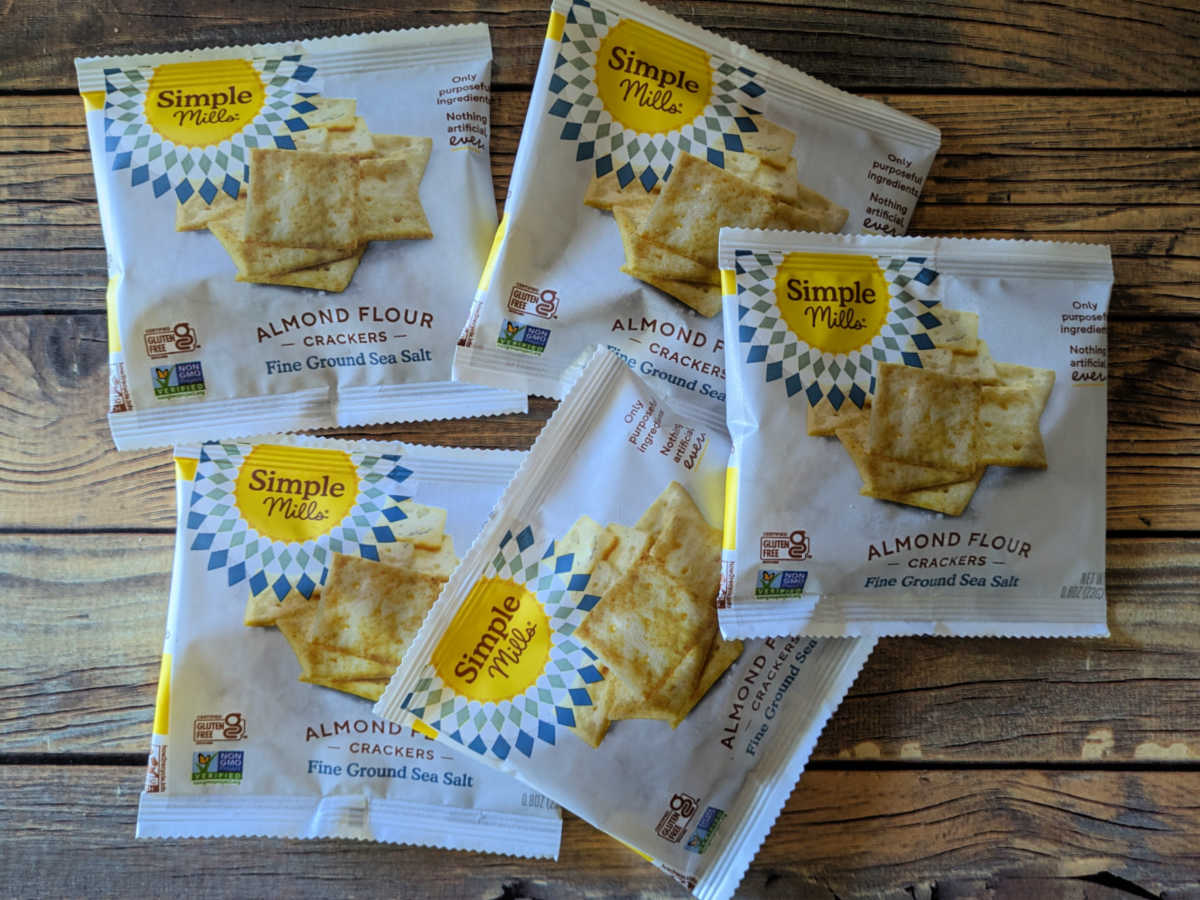 sea salt Simple Mills Almond Flour Crackers Snack Pack