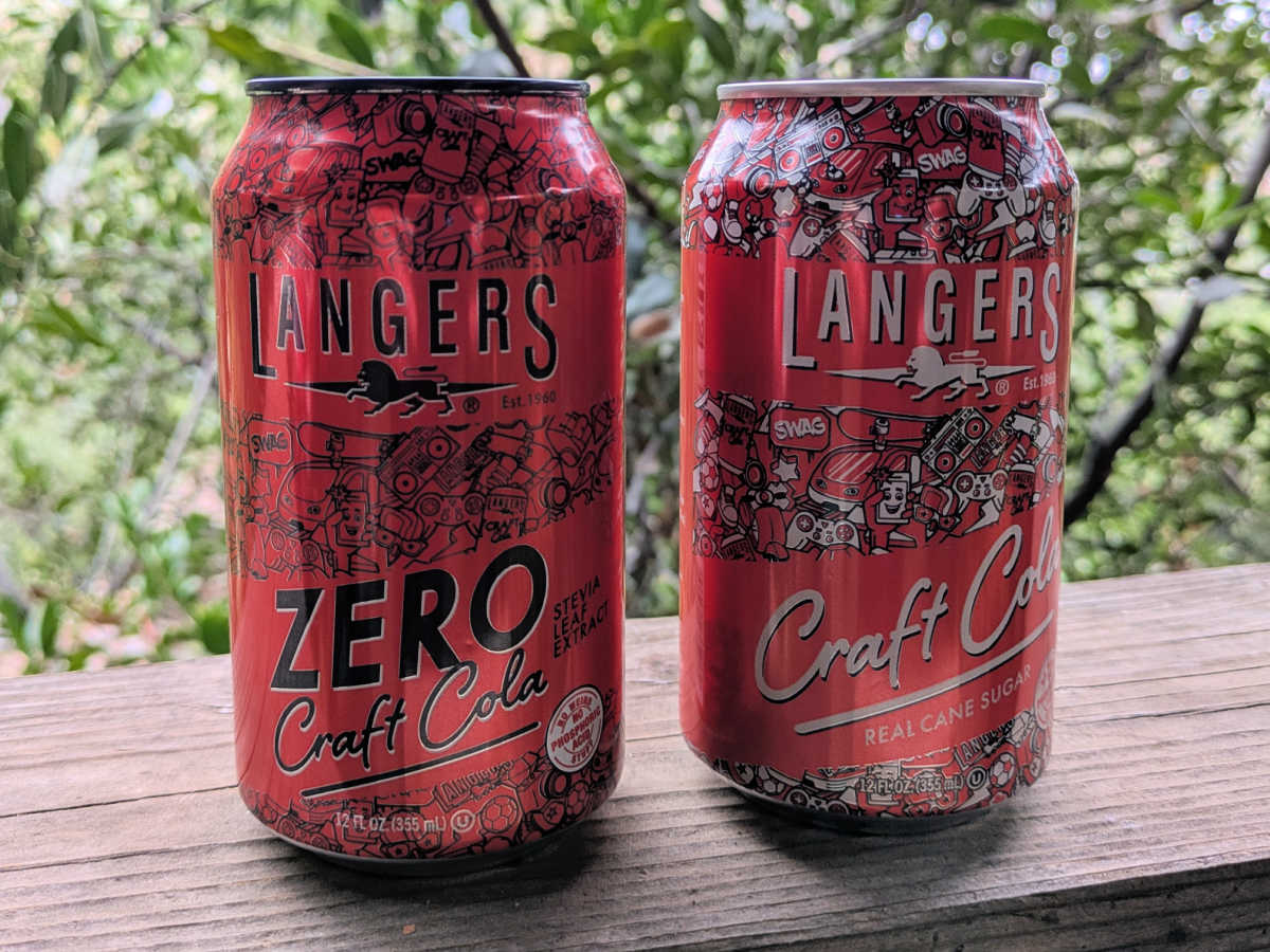 2 cans langers craft cola