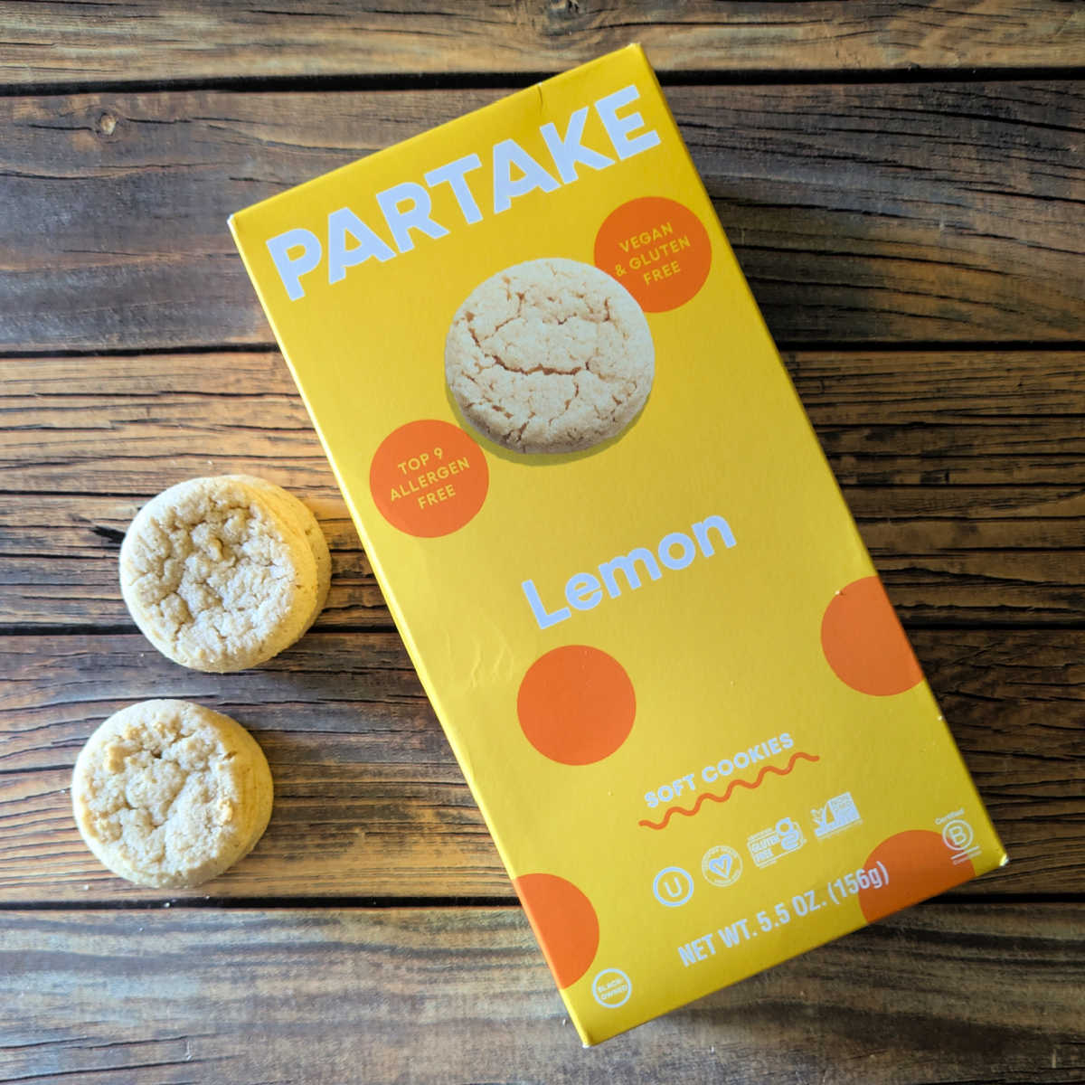 partake foods soft baked lemon cookies