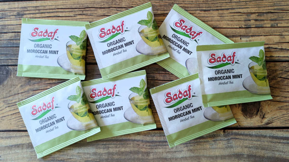 sadaf organic mint tea bags
