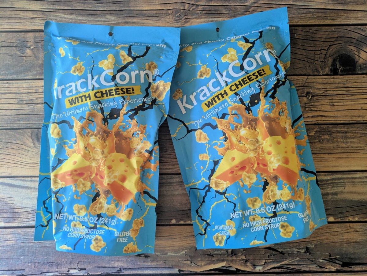 2 bags krackcorn caramel cheese popcorn