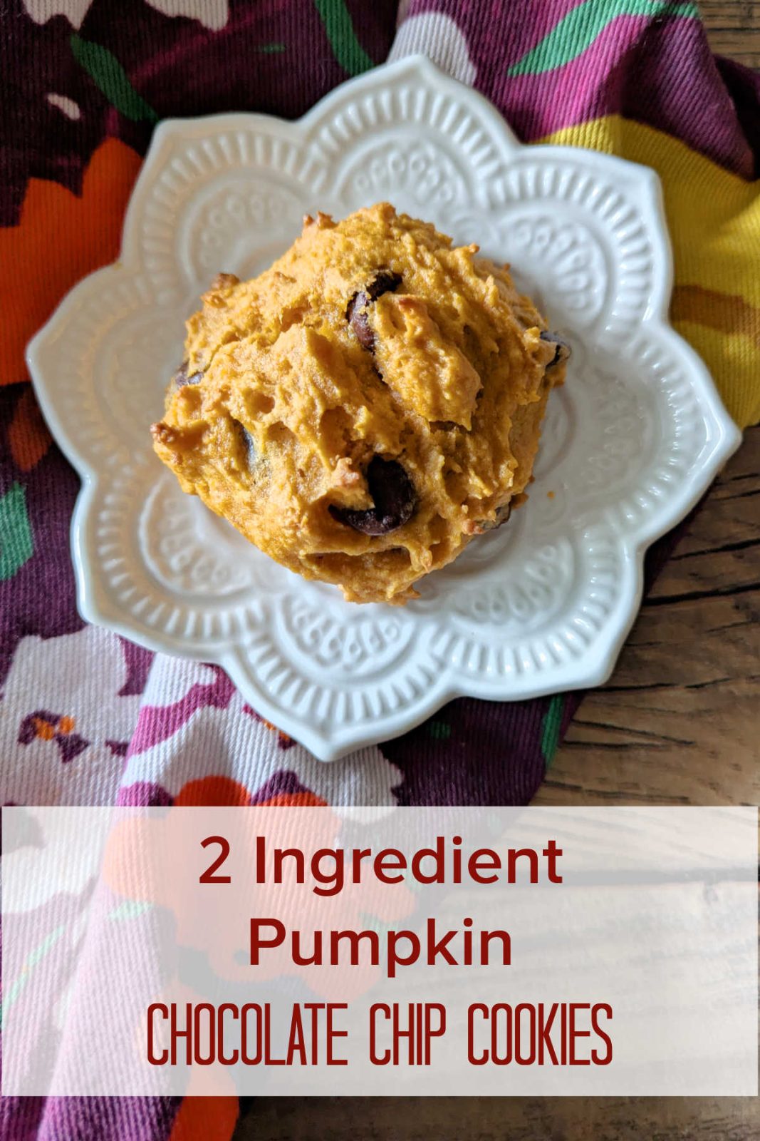 Skip the eggs and oil and make the easiest pumpkin chocolate chip cookies with just 2 ingredients. All you need are a cookie mix and canned pumpkin puree for a soft cookie that's perfect for fall baking with kids.