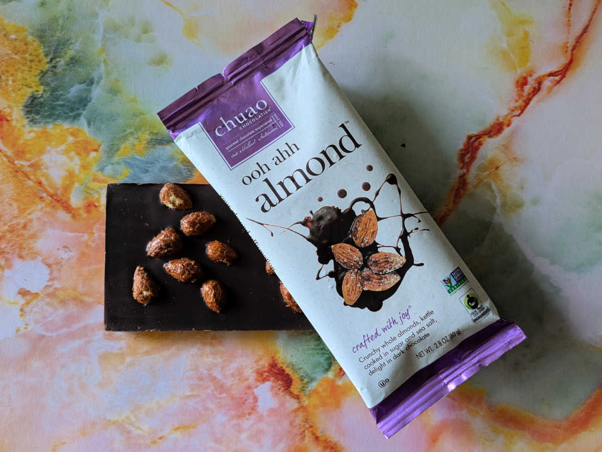 Chuao Ooh Ahh Almond Dark Chocolate Bars
