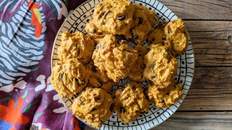 easy 2 ingredient pumpkin chocolate chip cookies