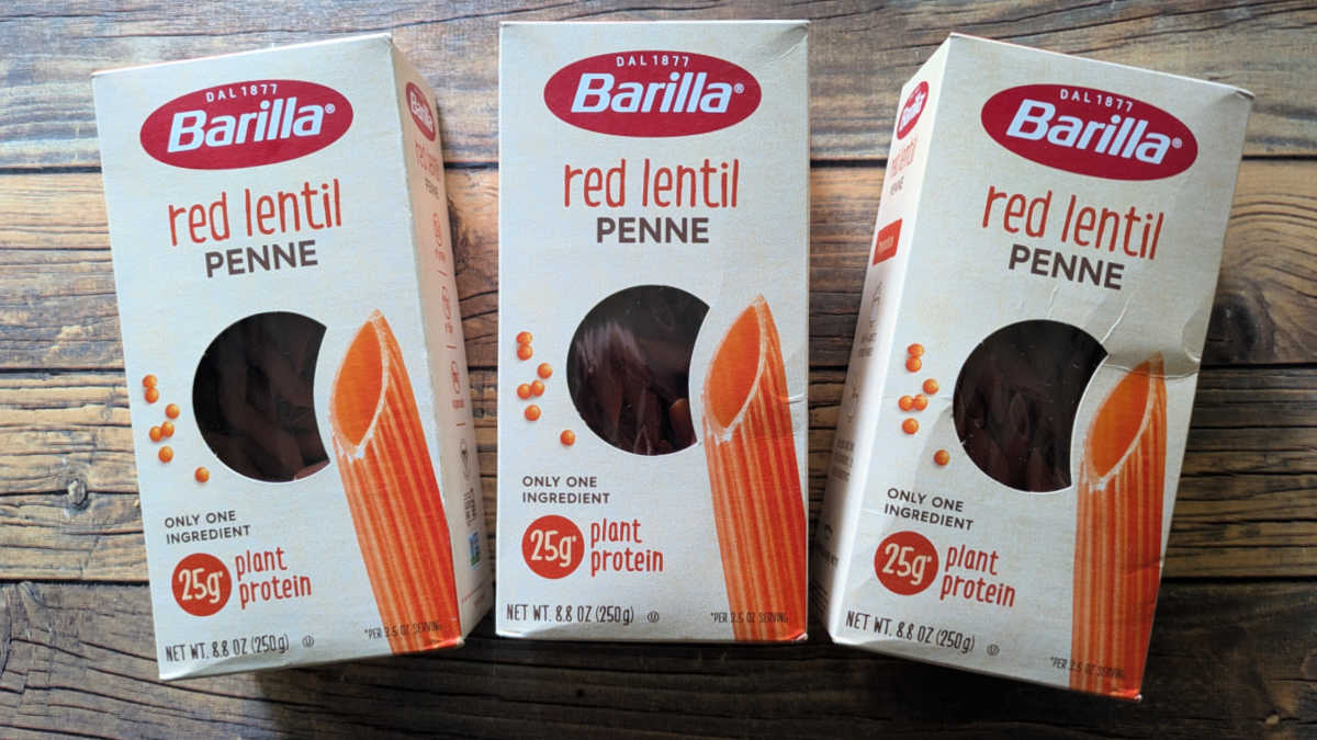 25g protein red lentil pasta