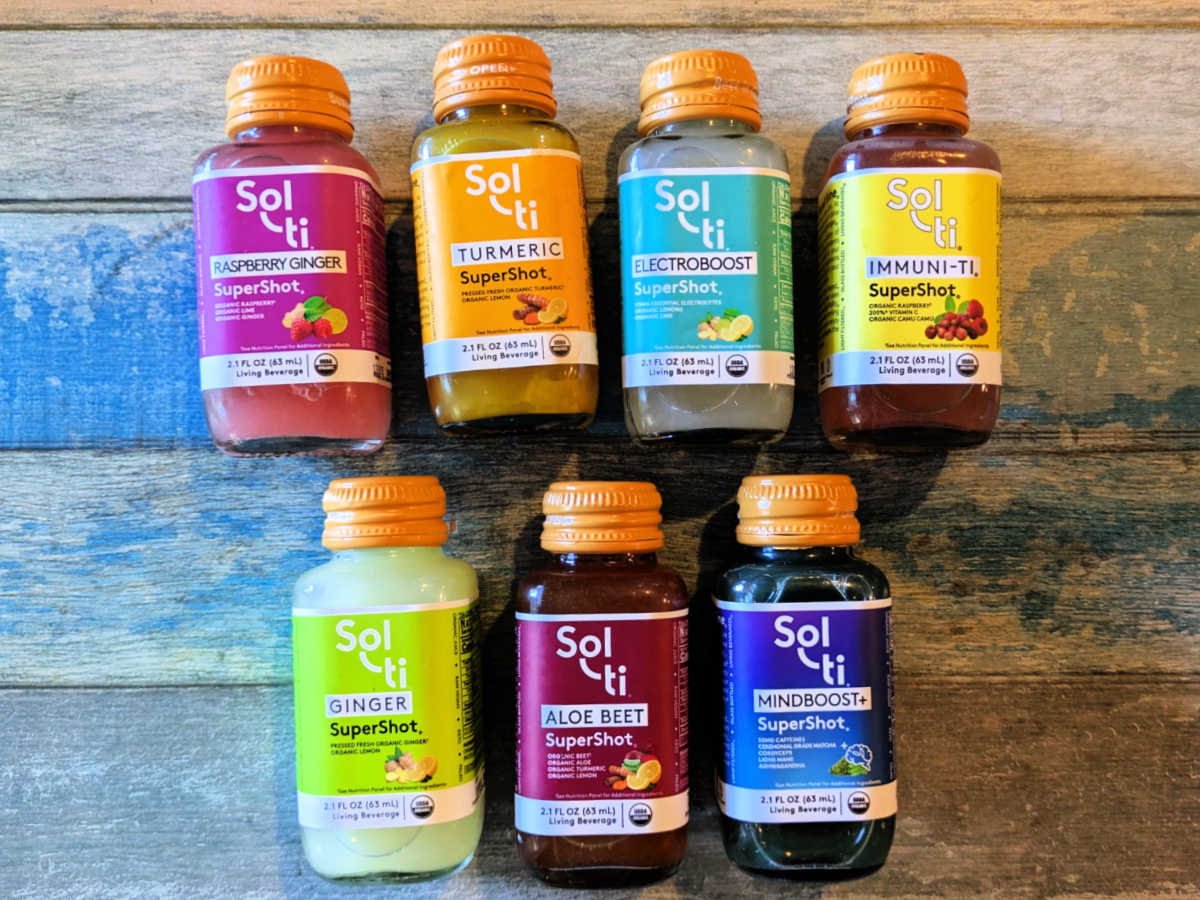assorted Sol-ti Cold-Pressed SuperShot Bottles