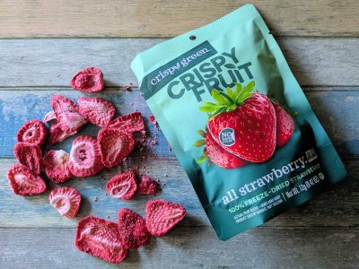 crispy green freeze dried strawberry