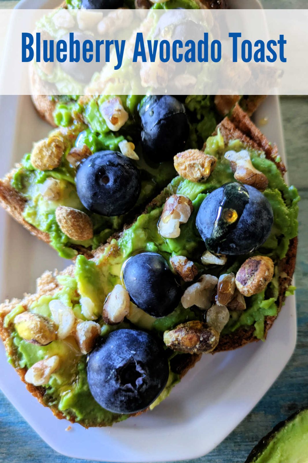 This viral-worthy blueberry avocado toast is an easy, nutritious, and delicious 5-minute snack or light meal. It's a perfect combination of creamy avocado, sweet blueberries, crunchy nuts, and a drizzle of honey.
