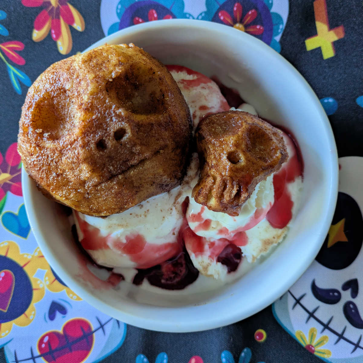 insta baked apple skulls sundae