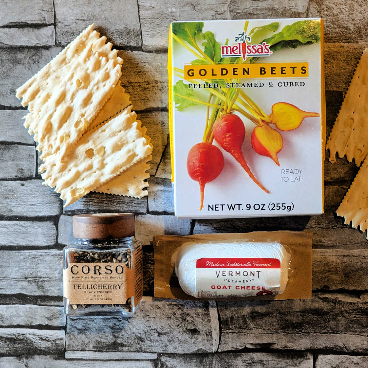 ingredients for golden beet appetizer