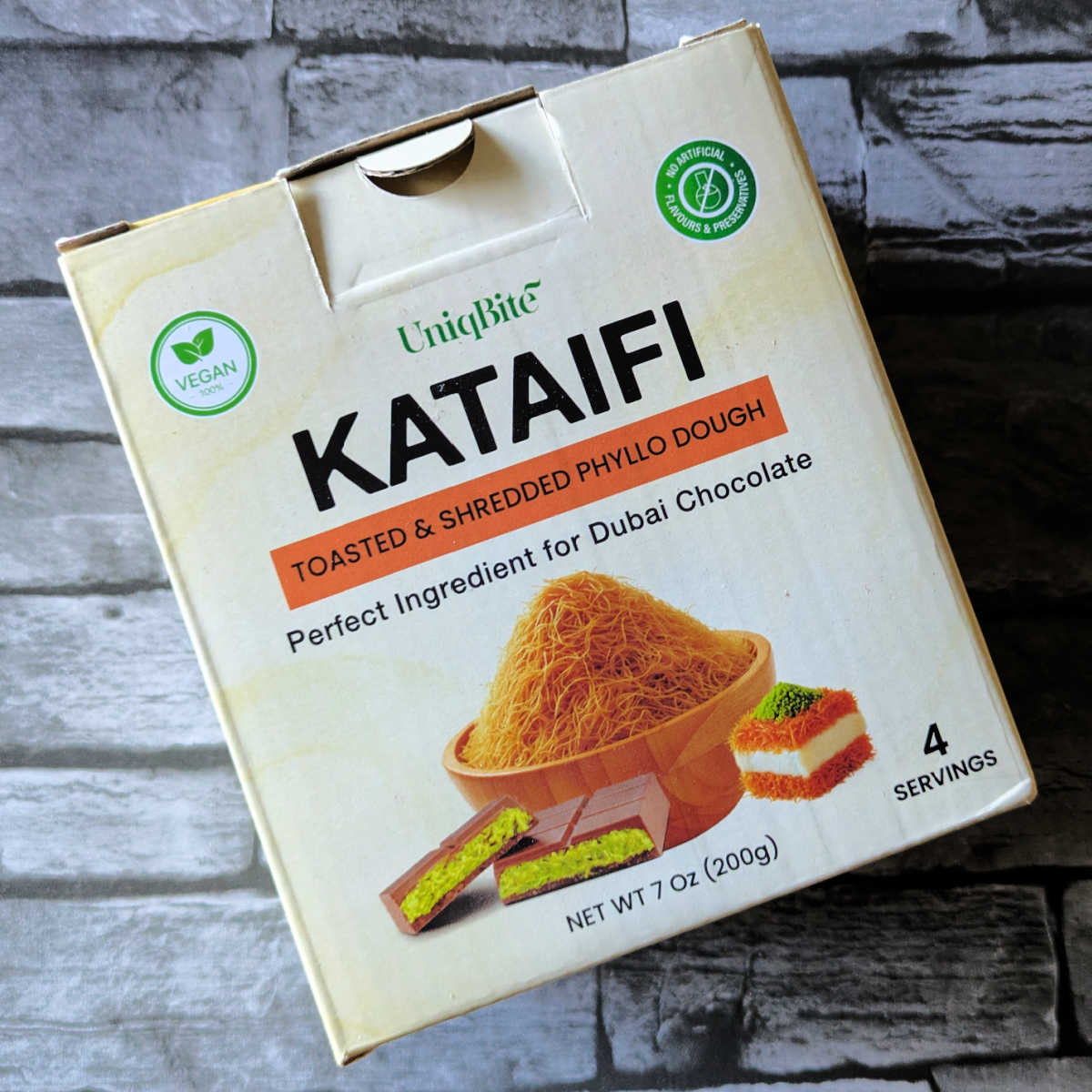 UniqBite Toasted Kataifi Pastry is the secret ingredient that gives the crunch to trendy Dubai Chocolate desserts! It has good taste, is crispy, crunchy, and fun to use in any dessert. 🍫
