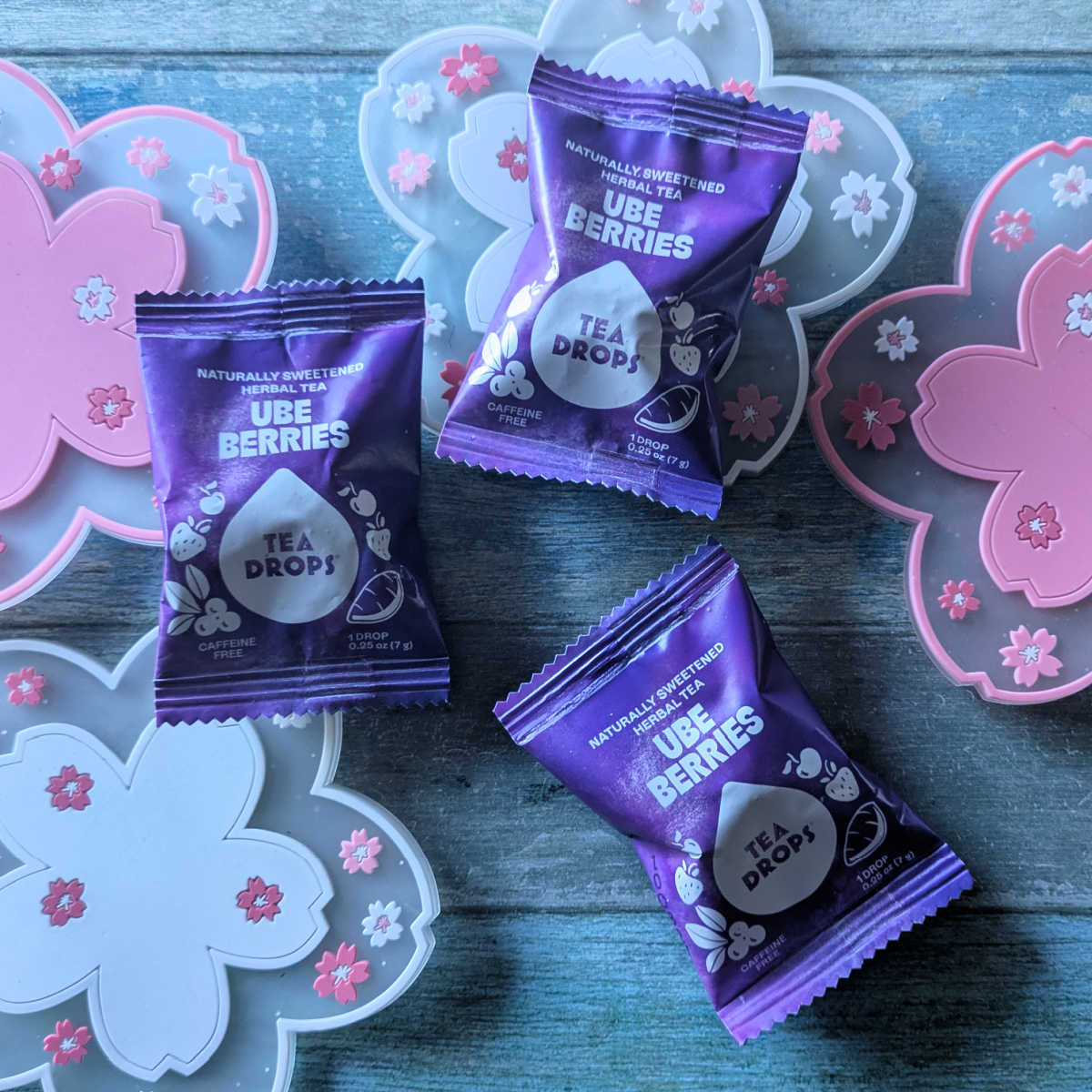 ube berries tea drops