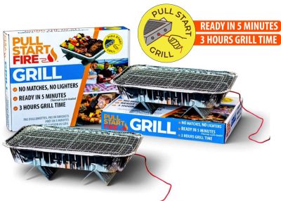 2 pull start fire grills