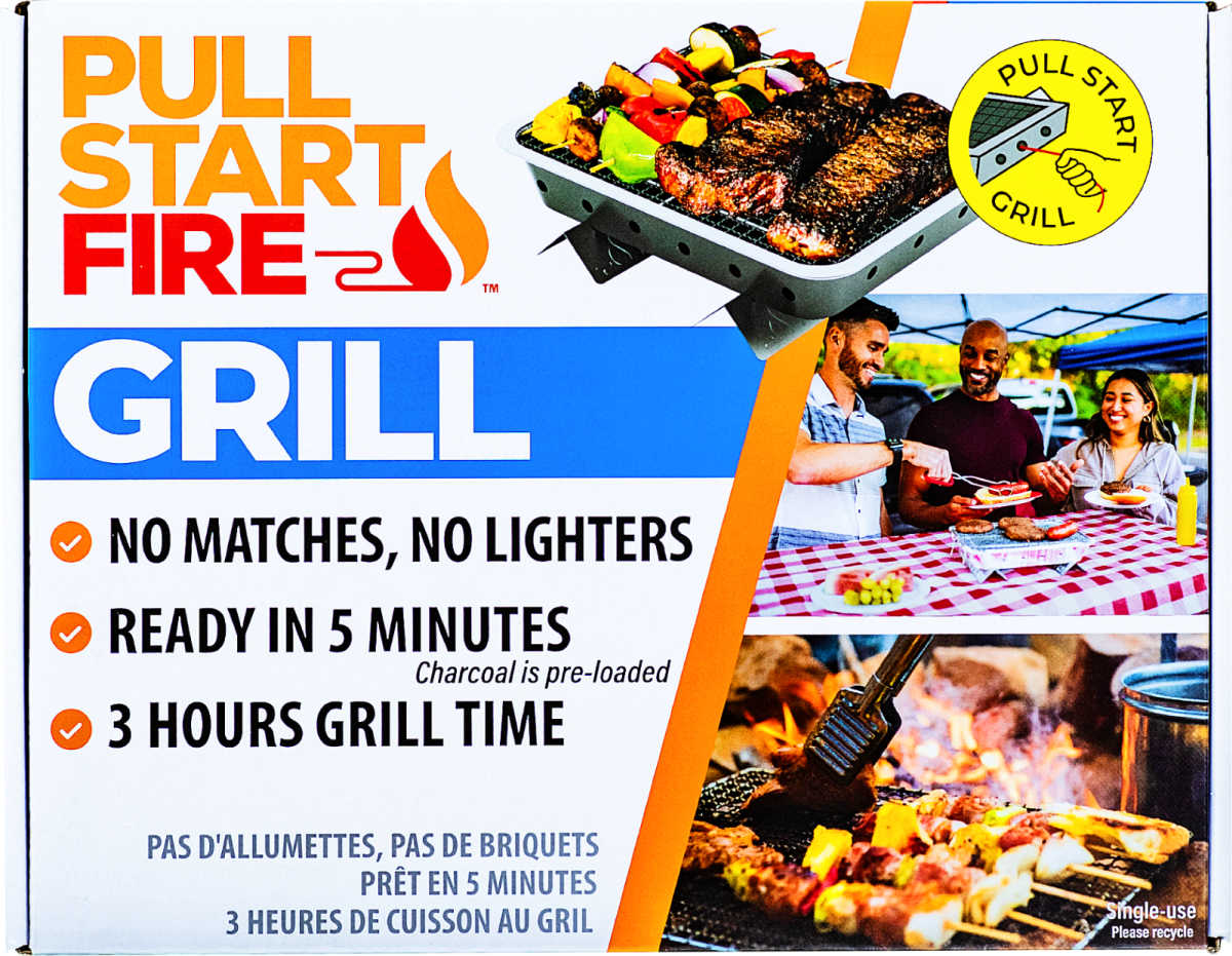 box pull start fire grill