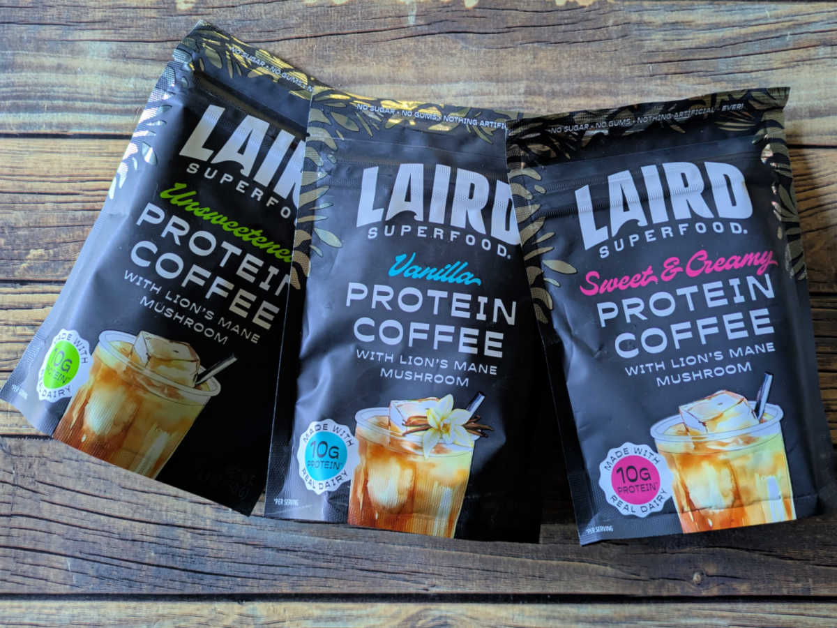laird superfood protein coffee mixes