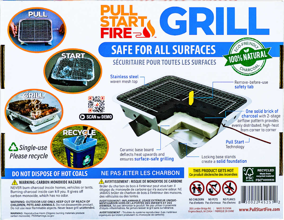 pull start fire grill instructions
