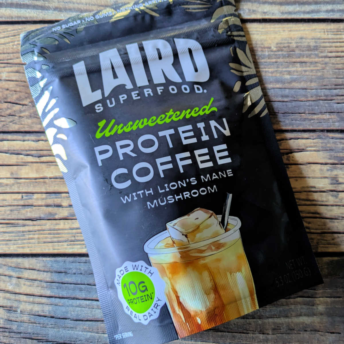 Laird Superfood Protein Coffee is delicious, easy, and packed with protein, caffeine, and Lion's Mane mushroom. It has no sugar and comes in 3 varieties, including my favorite, Sweet & Creamy! ☕