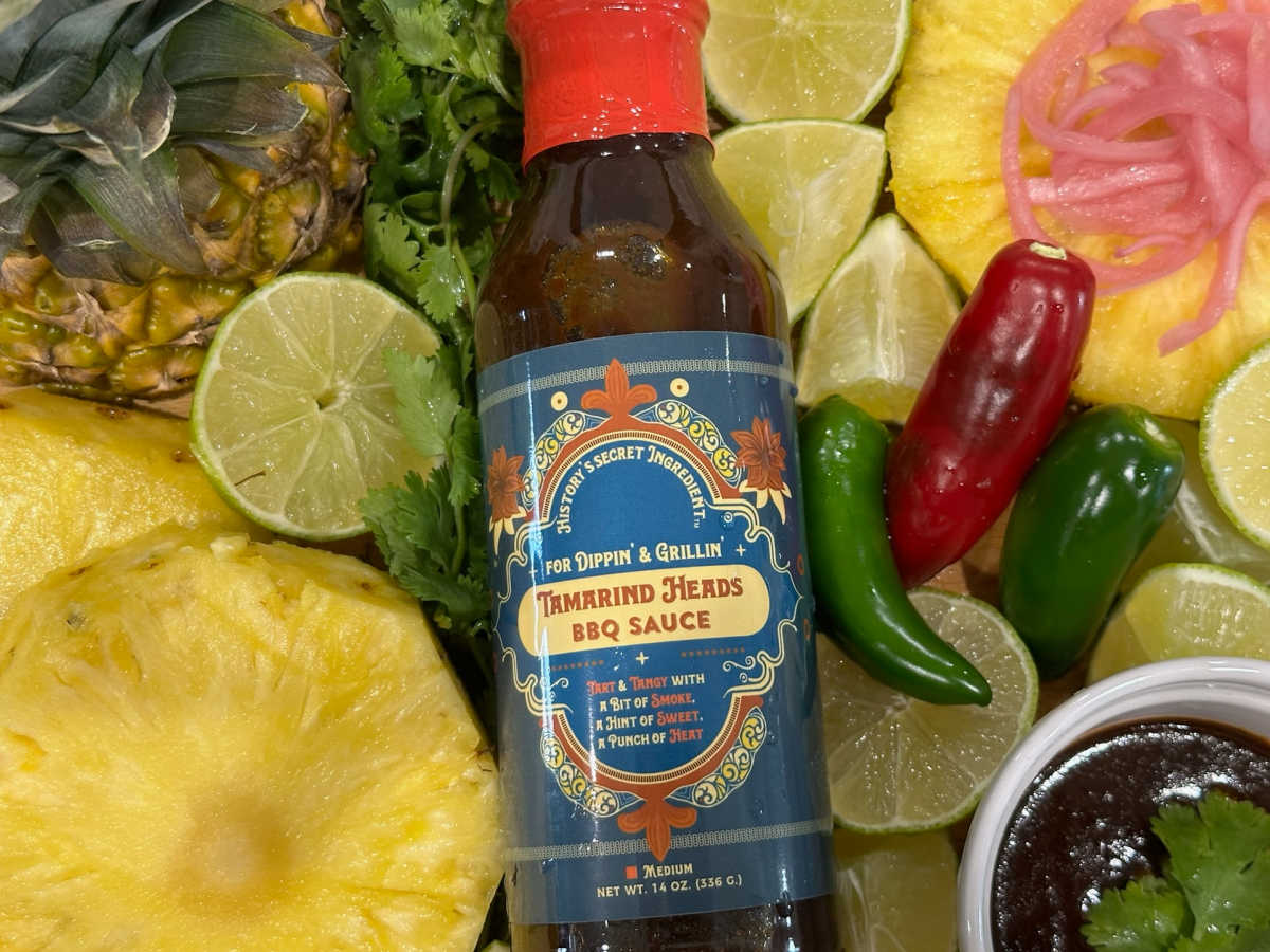 fruit with tamarind heads bbq sauce