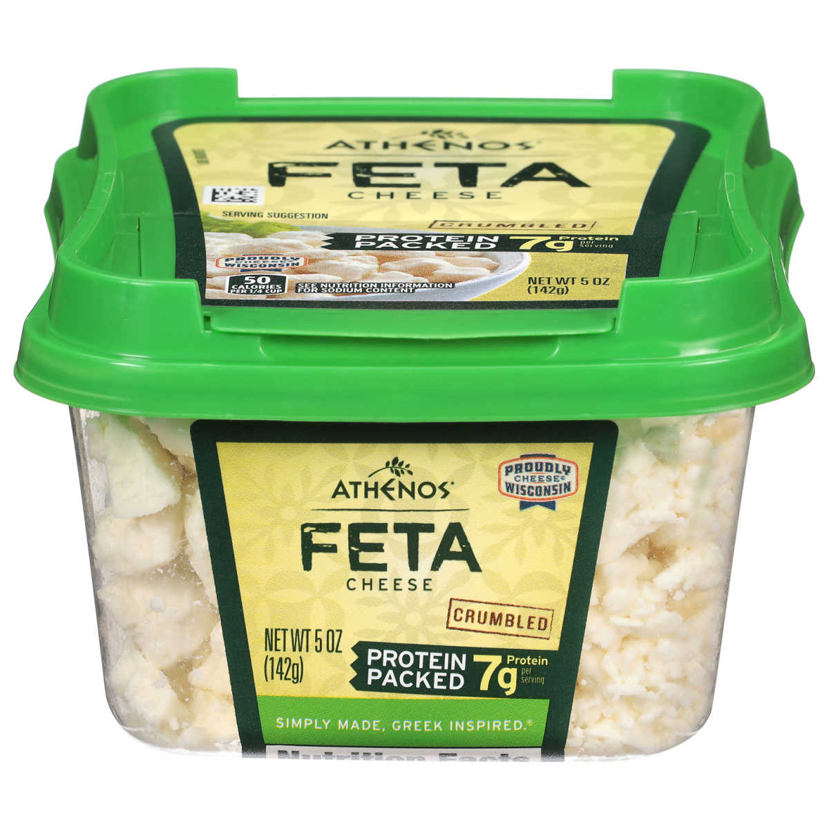 package Athenos Protein Packed Crumbled Feta