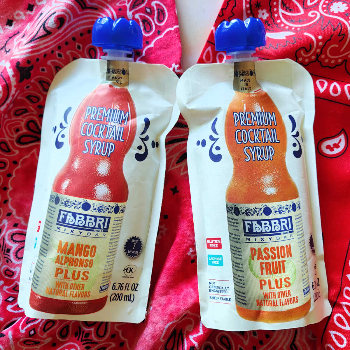 mango and passion fruit italian fruit syrup