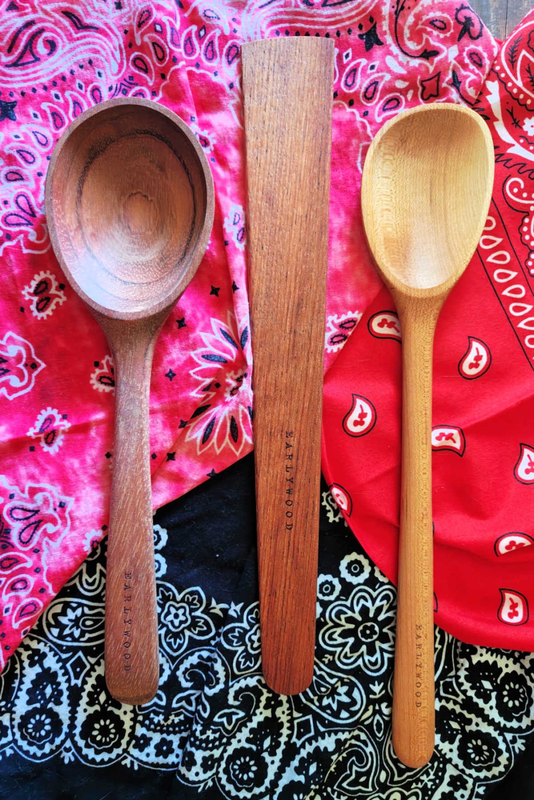 Streamline your kitchen prep with Earlywood’s handmade wooden utensils. Crafted in Montana from gorgeous hardwoods, sleek, ergonomic saute sets and serving spoons combine timeless beauty with incredible longevity.