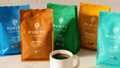 bags of whole bean purity coffee